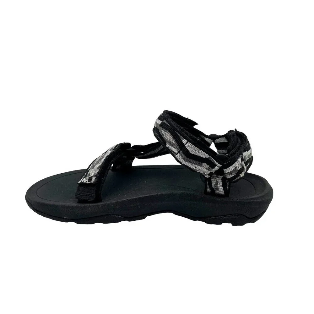 Teva Hurricane Little Boys‎ Sport Sandals Size 11 Black Gray Adjustable Straps